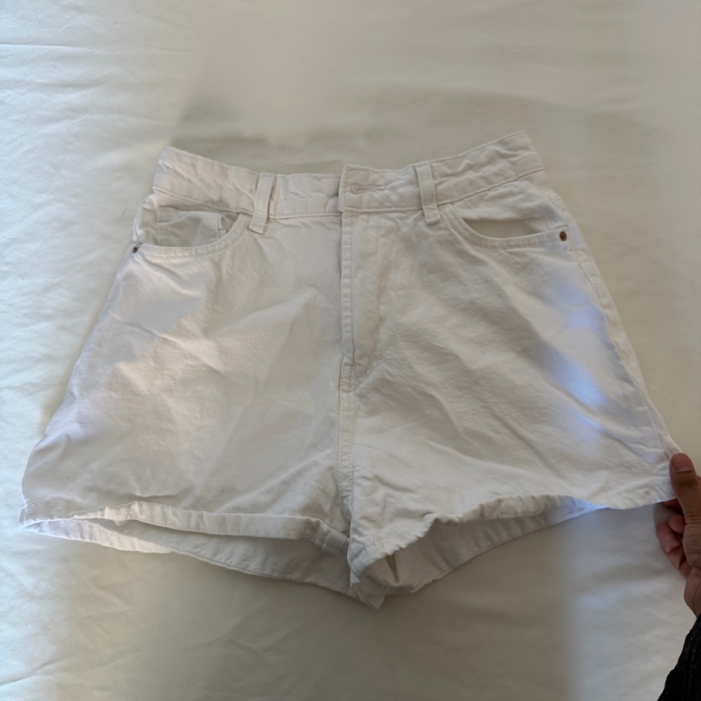 Primark Women's White Jean Shorts